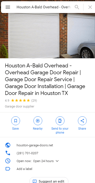 Garage door repair