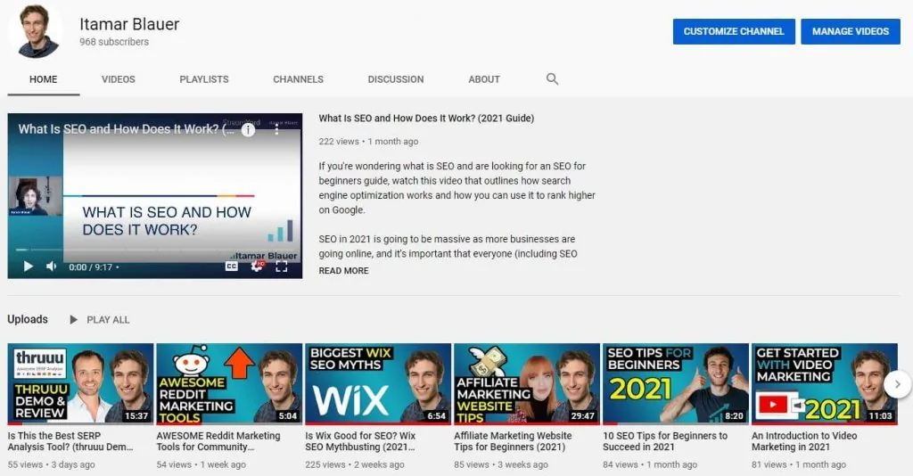 YouTube video thumbnail consistency