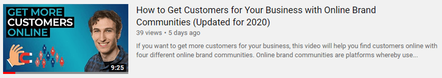 Online brand communities video 2020