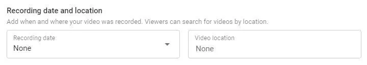 YouTube recording location